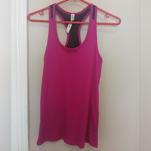 Under Armour Pink Heat Gear Fitted Backless Running Tank - Picture 1 of 3